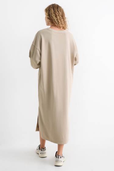 Donna - Vestito in felpa - beige