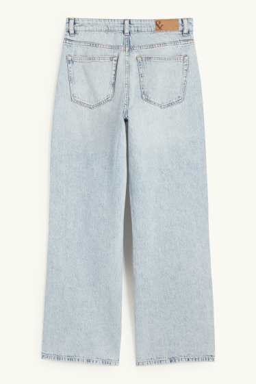 Femmes - Jean baggy - mid waist - jean bleu clair