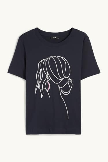 Damen - T-Shirt - dunkelblau