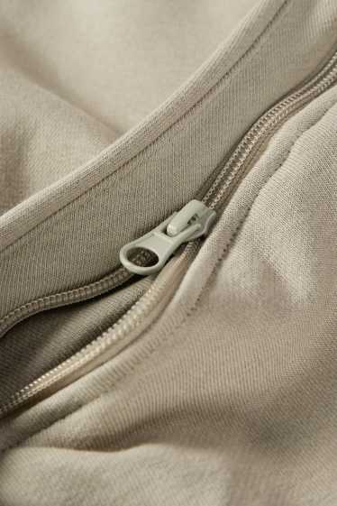 Home - Dessuadora oberta oversized amb caputxa - verd