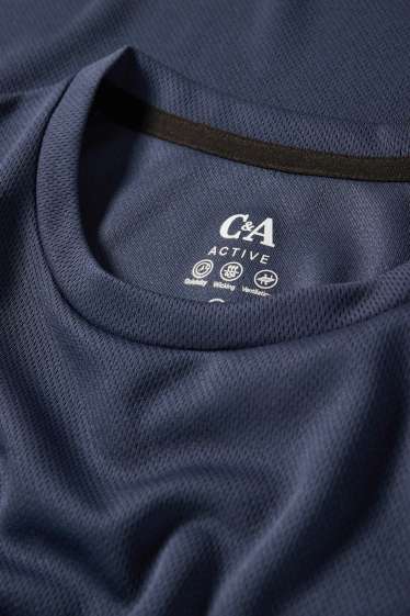 Heren - Sportshirt - regular fit - donkerblauw