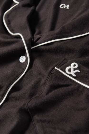 Dámské - Viskózové pyžamo - černá