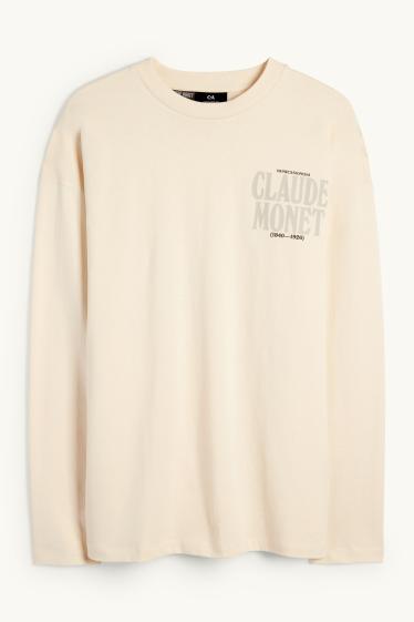 Hommes - Haut à manches longues - Claude Monet - beige clair