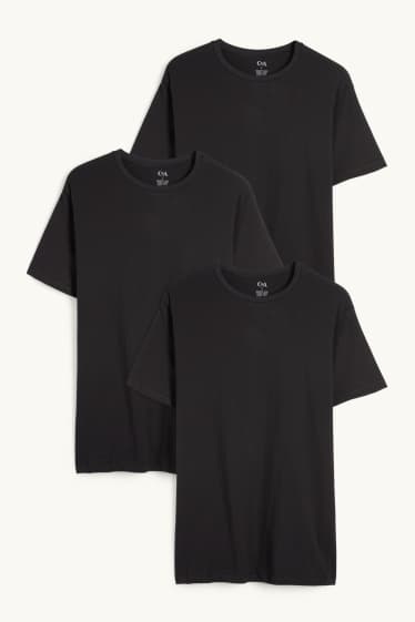 Uomo - Confezione da 3 - maglia intima - seamless - nero