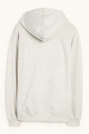 Home - Dessuadora amb caputxa - gris clar jaspiat