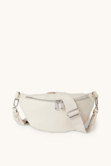 Femmes - Sac à bandoulière amovible - synthétique - beige clair