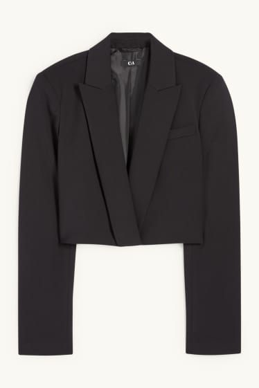Dámské - Krátký blejzr - relaxed fit - černá