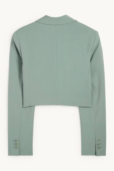 Femmes - Blazer court - relaxed fit - vert