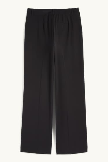 Damen - Business-Hose - Mid Waist - Straight Fit - Mix & Match - schwarz