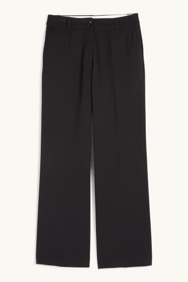 Damen - Business-Hose - Mid Waist - Straight Fit - Mix & Match - schwarz
