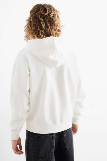 Hommes - Sweat à capuche oversize - blanc crème