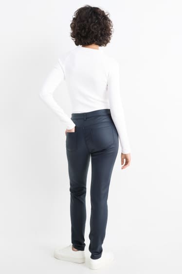 Dona - Pantalons - high waist - skinny fit - brillants - blau fosc