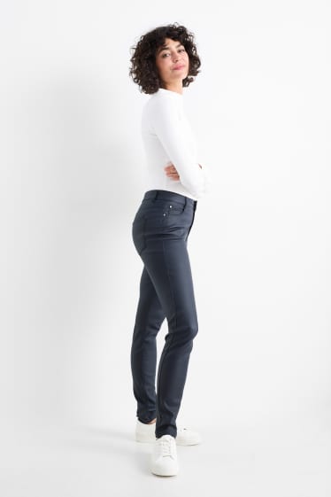 Dona - Pantalons - high waist - skinny fit - brillants - blau fosc