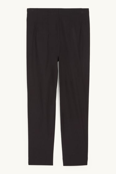 Dona - Pantalons de tela - high waist - slim fit - negre