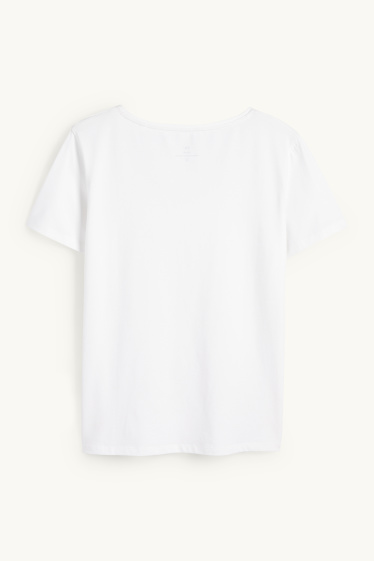 Damen - T-Shirt - Slim Fit - weiß