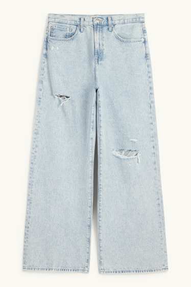 Herren - Wide Leg Jeans - helljeansblau