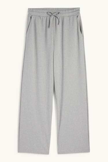 Femmes - Pantalon de jogging - à rayures - gris
