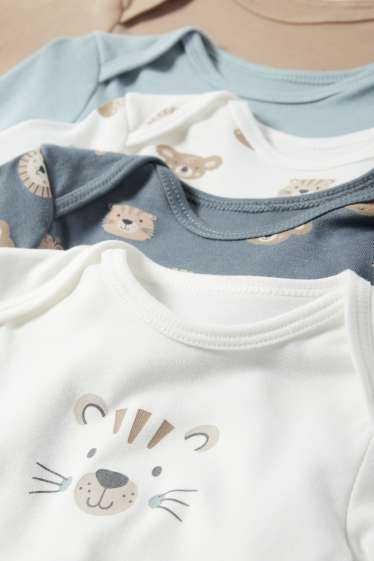 Baby Buben - Multipack 5er - Wildtiere - Baby-Body - weiß