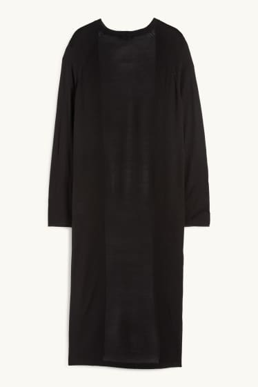 Femmes - Gilet long en maille - noir