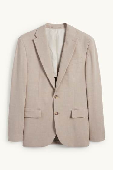 Hommes - Veste de costume - slim fit - Flex - beige