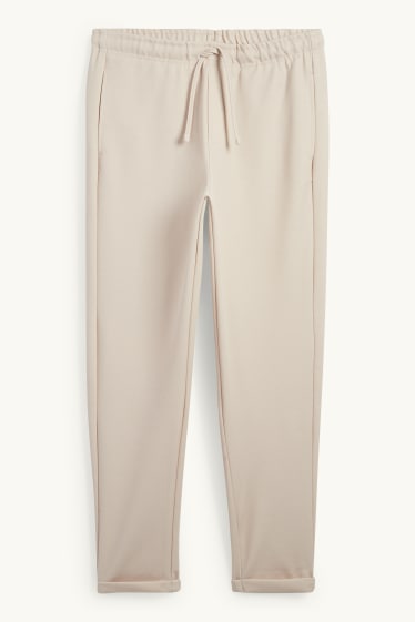 Bărbați - Pantaloni de trening - structurați - bej deschis