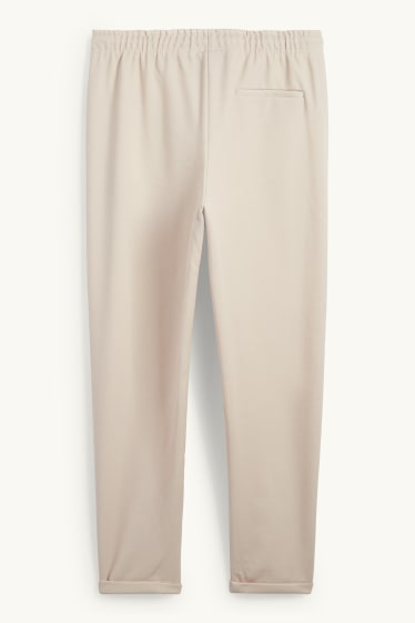 Bărbați - Pantaloni de trening - structurați - bej deschis