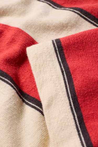 Hommes - T-shirt - regular fit - à rayures - rouge