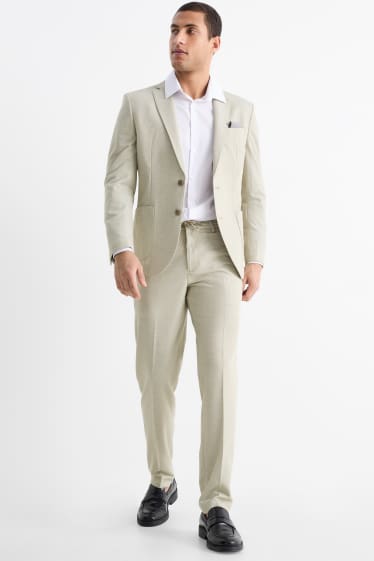Bărbați - Pantaloni modulari - slim fit - structurați - bej