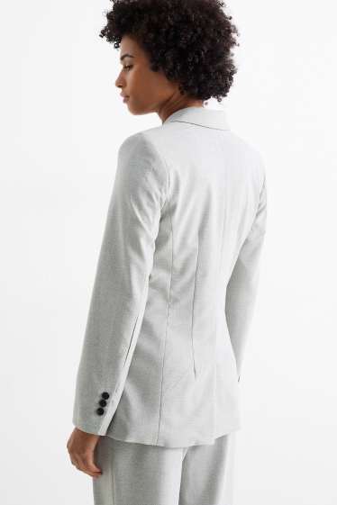 Women - Business blazer - regular fit - light gray-melange