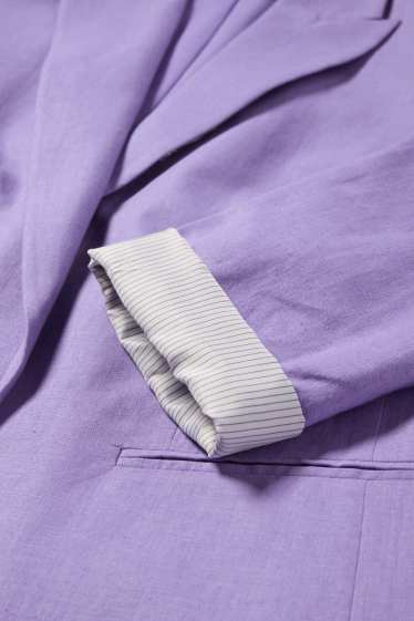 Dona - Americana llarga - relaxed fit - mescla de lli - violeta clar