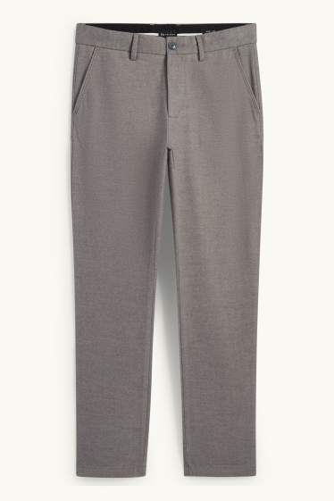 Pánské - Kalhoty chino - slim fit - šedá