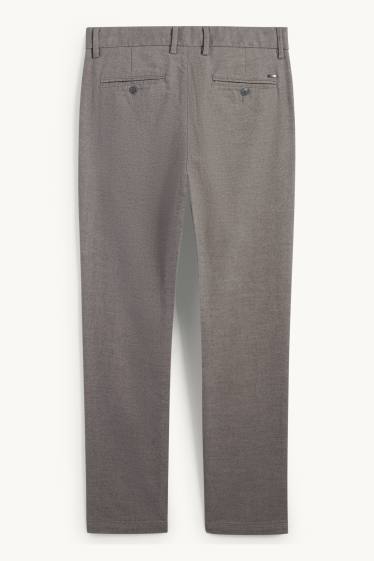 Pánské - Kalhoty chino - slim fit - šedá
