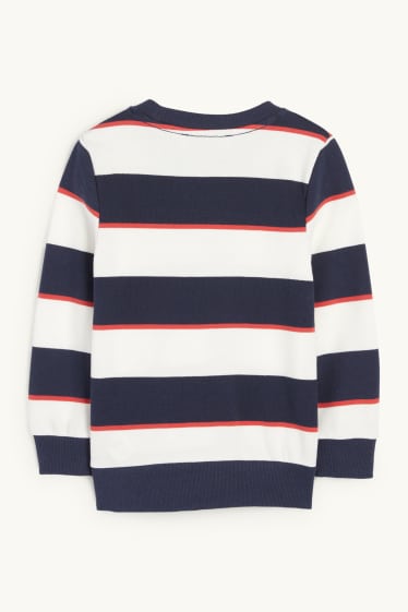 Kinderen: jongens - Longsleeve - gestreept - donkerblauw