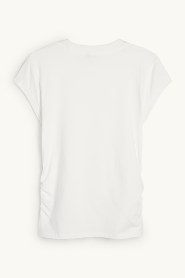 Damen - T-Shirt - cremeweiss