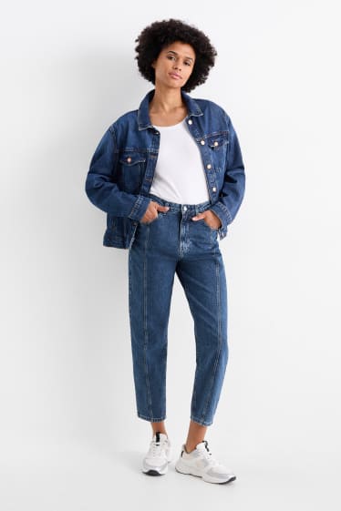 Femmes - Mom jean - high waist - LYCRA® - jean bleu