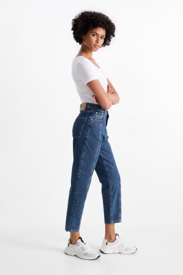Femmes - Mom jean - high waist - LYCRA® - jean bleu
