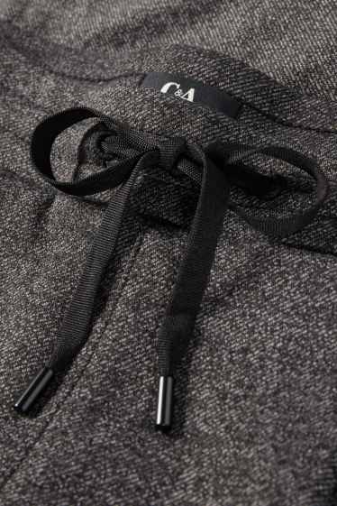 Damen - Stoffhose - Mid Waist - Tapered Fit - grau-braun