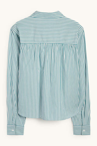 Dames - Blouse - gestreept - groen