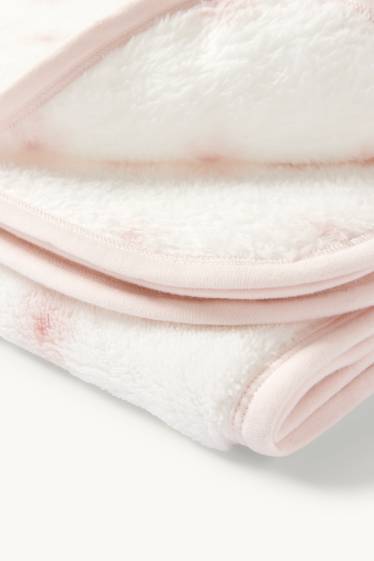 Baby Girls - Floral - baby blanket - 100 x 85 cm - rose