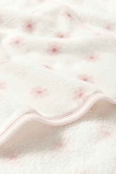 Baby Girls - Floral - baby blanket - 100 x 85 cm - rose