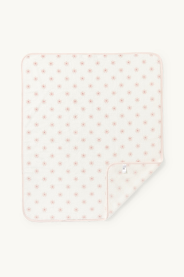 Baby Girls - Floral - baby blanket - 100 x 85 cm - rose