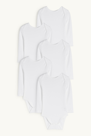 Unisex - Multipack 5er - Baby-Body - weiß
