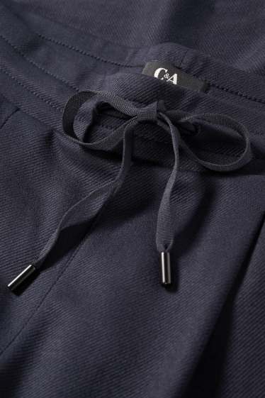 Donna - Pantaloni di jersey - vita media - tapered fit - blu scuro