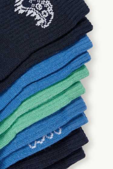 Kinder Buben - Multipack 5er - Gaming - Socken mit Motiv - blau