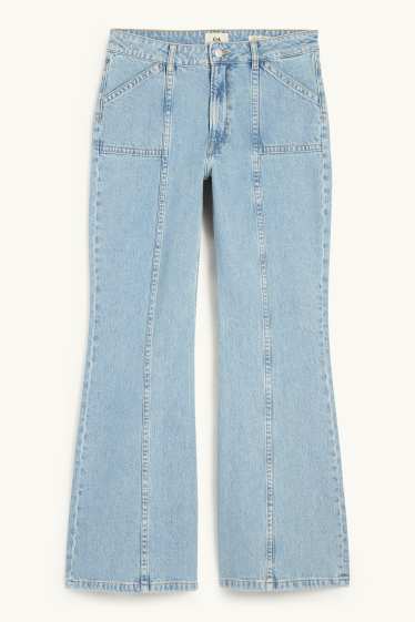 Donna - Jeans svasati a gamba larga - vita media - jeans azzurro