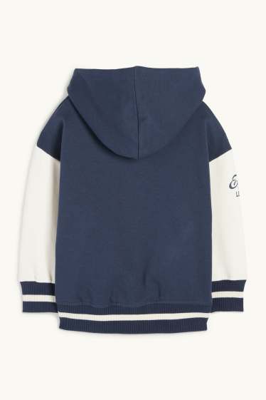 Bambini - Giacca college con cappuccio. - blu scuro