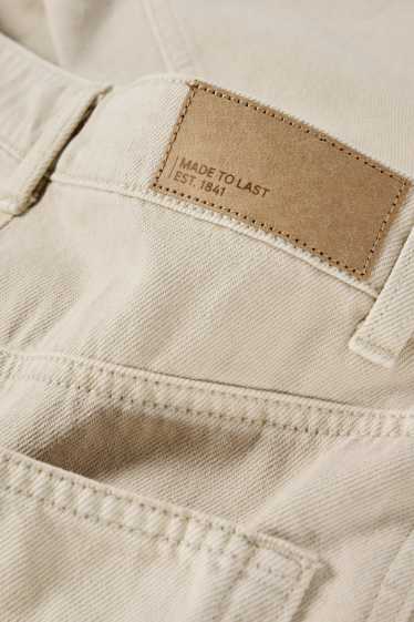 Damen - Balloon Jeans - Mid Waist - beige