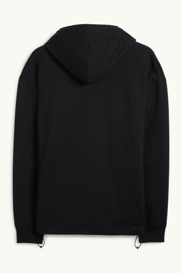 Heren - Oversized sporthoodie - zwart