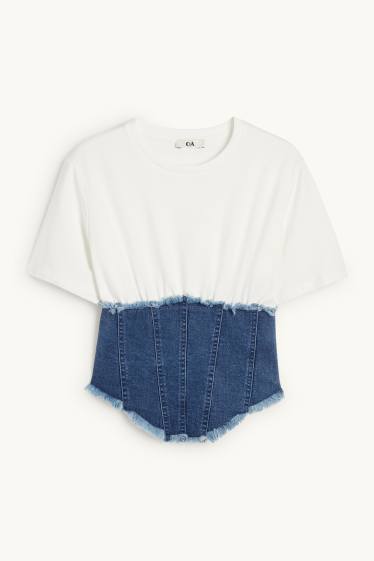 Women - Cropped T-shirt - white