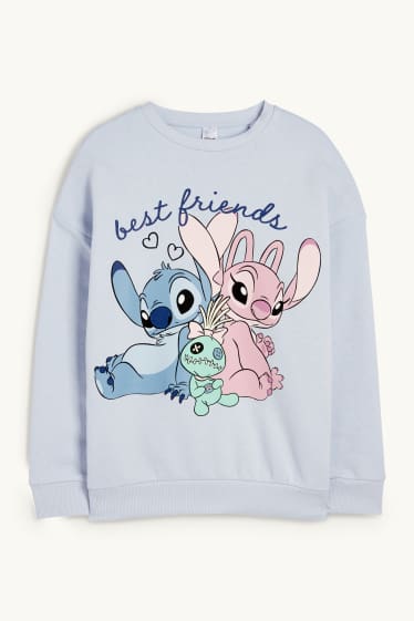 Enfants filles - Lilo & Stitch - sweat - bleu